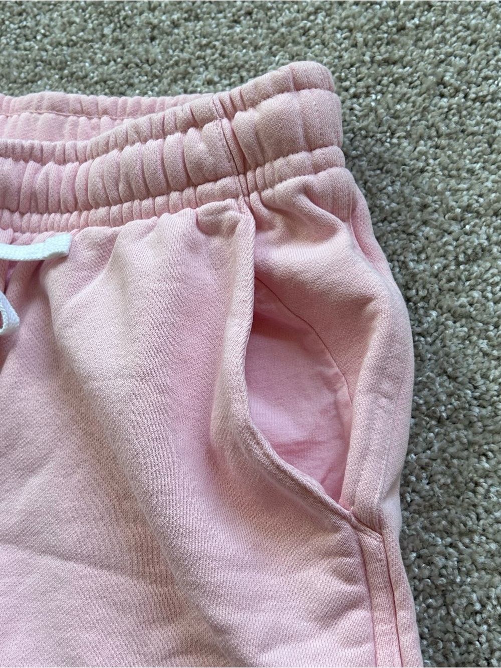 Nike Club Fleece Womens Pink Sweat Shorts Size M French Terry Drawstring - Picture 5 of 9